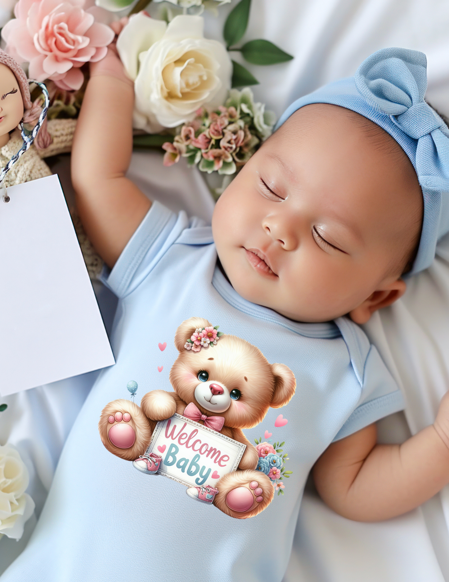 WELCOME BABY TEDDY BEAR SERIES PINK