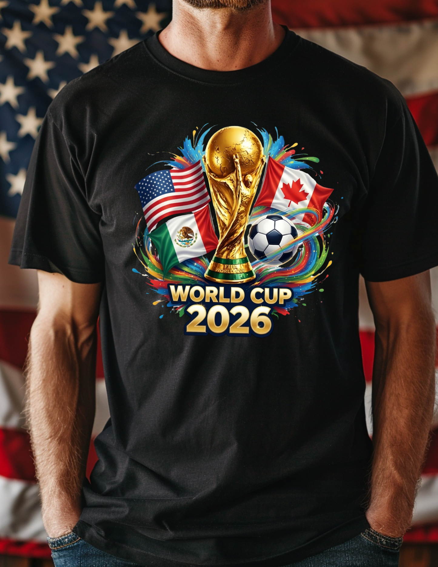 WORLD CUP 2026 3 FLAGS